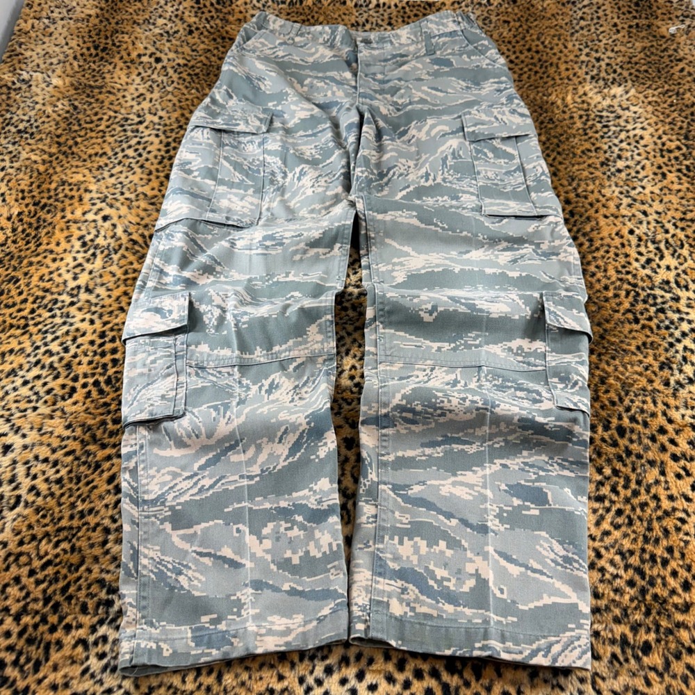 US Air Force Digital Tiger Stripe Camo Cargo Pants Mens 32R Military ABU Utility